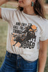 Western Slogan Print Short Sleeve Crewneck Graphic Tee