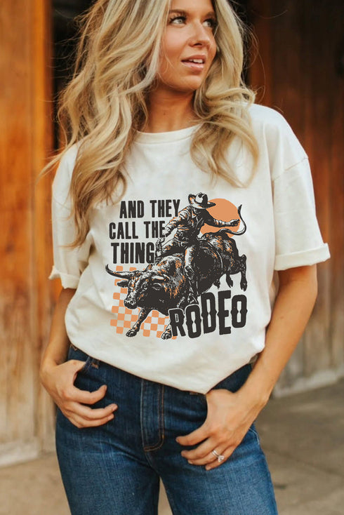 Western Slogan Print Short Sleeve Crewneck Graphic Tee