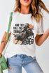 Western Slogan Print Short Sleeve Crewneck Graphic Tee