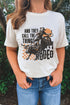 Western Slogan Print Short Sleeve Crewneck Graphic Tee