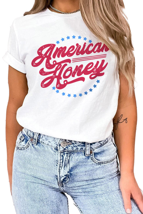 Western Slogan Print Short Sleeve Graphic Tee