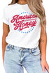 Western Slogan Print Short Sleeve Graphic Tee