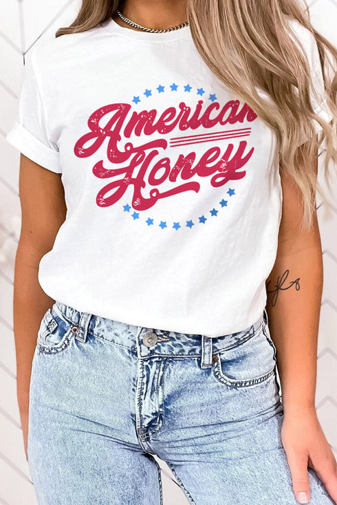 Western Slogan Print Short Sleeve Graphic Tee