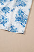 Western Smocked Knot Shoulder Sleeveless Long Floral Dress