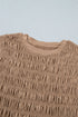 Western Solid Smocked Ruffle Hem Slim Fit Tank Top