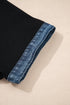 Western Spliced Denim Patchwork Button Polo Tee