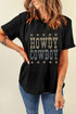 Western Star Lettering Graphic Print Loose Fit Tee