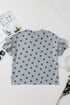 Western Star Pattern Tiered Ruffle Sleeve Crew Neck Shirt