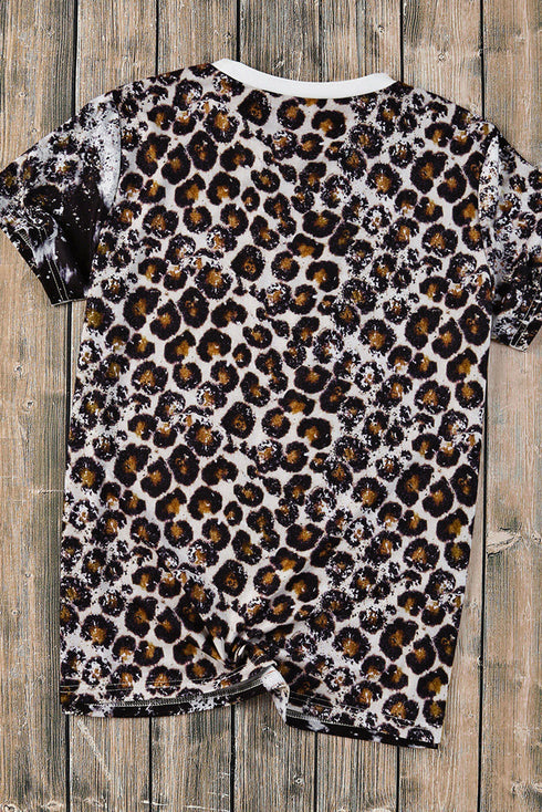 Western Steer Head Aztec Print Crew Neck Graphic Tee