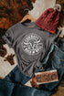 Western Steer Head Graphic Print Crew Neck Tee