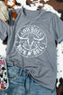 Western Steer Head Graphic Print Crew Neck Tee