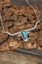 Western Steer Head Pendant Alloy Chain Necklace