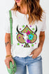 Western Steer Head Spade Print Crew Neck Graphic Tee