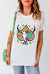 Western Steer Head Spade Print Crew Neck Graphic Tee