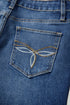 Western Stitch Patched Pocket Wide Leg Bootcut Jeans