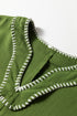 Western Stitched V Neck Tiered A Line Mini Dress