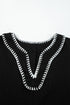 Western Stitched V Neck Tiered A Line Mini Dress