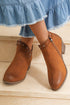 Western Studded Faux Leather Chunky Heel Ankle Boots