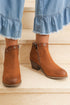 Western Studded Faux Leather Chunky Heel Ankle Boots