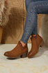 Western Studded Faux Leather Chunky Heel Ankle Boots