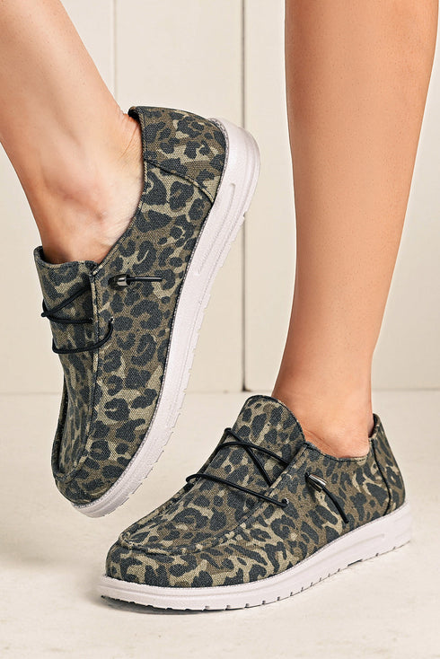 Western Style Animal Pattern Canvas Low Top Sneakers