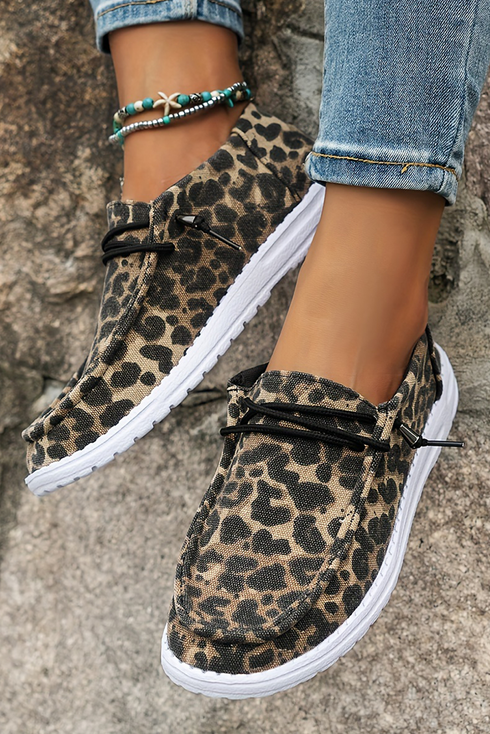 Western Style Animal Pattern Canvas Low Top Sneakers