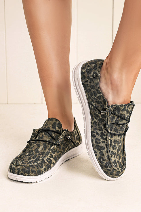 Western Style Animal Pattern Canvas Low Top Sneakers