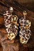 Western Style Animal Pattern Disc Dangle Earrings