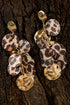 Western Style Animal Pattern Disc Dangle Earrings