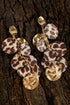 Western Style Animal Pattern Disc Dangle Earrings