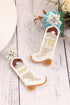 Western Style Beaded Cowboy Boot Drop Earrings