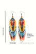 Western Style Beaded Fringe Tassel Drop Earrings