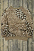 Western Style Bleached Leopard Print Long Sleeve Top