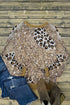 Western Style Bleached Leopard Print Long Sleeve Top