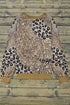 Western Style Bleached Leopard Print Long Sleeve Top