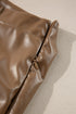 Western Style Bowknot Faux Leather Mini Skirt