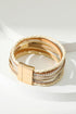 Western Style Braided Rhinestone Blessed Buckle Bracelet