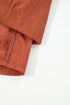 Western Style Button Decor Scalloped Edge Corduroy Shorts