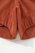 Western Style Button Decor Scalloped Edge Corduroy Shorts
