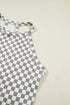 Western Style Checkered Print Textured Halter Tank Top