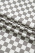 Western Style Checkered Print Textured Halter Tank Top