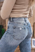 Western Style Cuffed Straight Loose Denim Jeans
