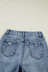 Western Style Cuffed Straight Loose Denim Jeans