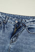 Western Style Cuffed Straight Loose Denim Jeans