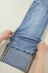 Western Style Cuffed Straight Loose Denim Jeans