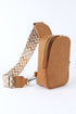 Western Style Faux Leather Multi Compartment Sling Bag