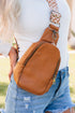 Western Style Faux Leather Multi Compartment Sling Bag
