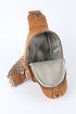 Western Style Faux Leather Multi Compartment Sling Bag