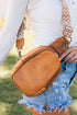 Western Style Faux Leather Multi Compartment Sling Bag