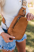 Western Style Faux Leather Multi Compartment Sling Bag